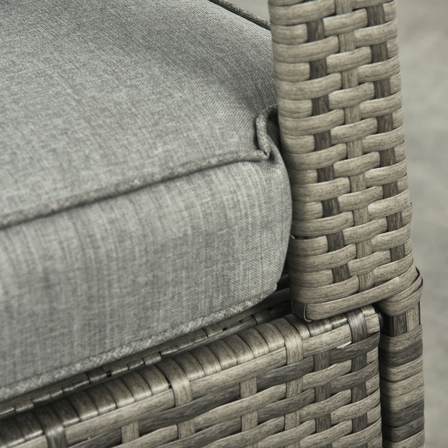 Outdoor Wicker Rocking Chair with Cushion, Patio PE Rattan Recliner Chair with Adjustable Footrest, Armrests, Red