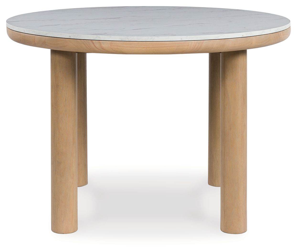 Sawdyn - White / Light Brown - 5 Pc. - Round Dining Room Table, 4 Side Chairs - Forward Furniture