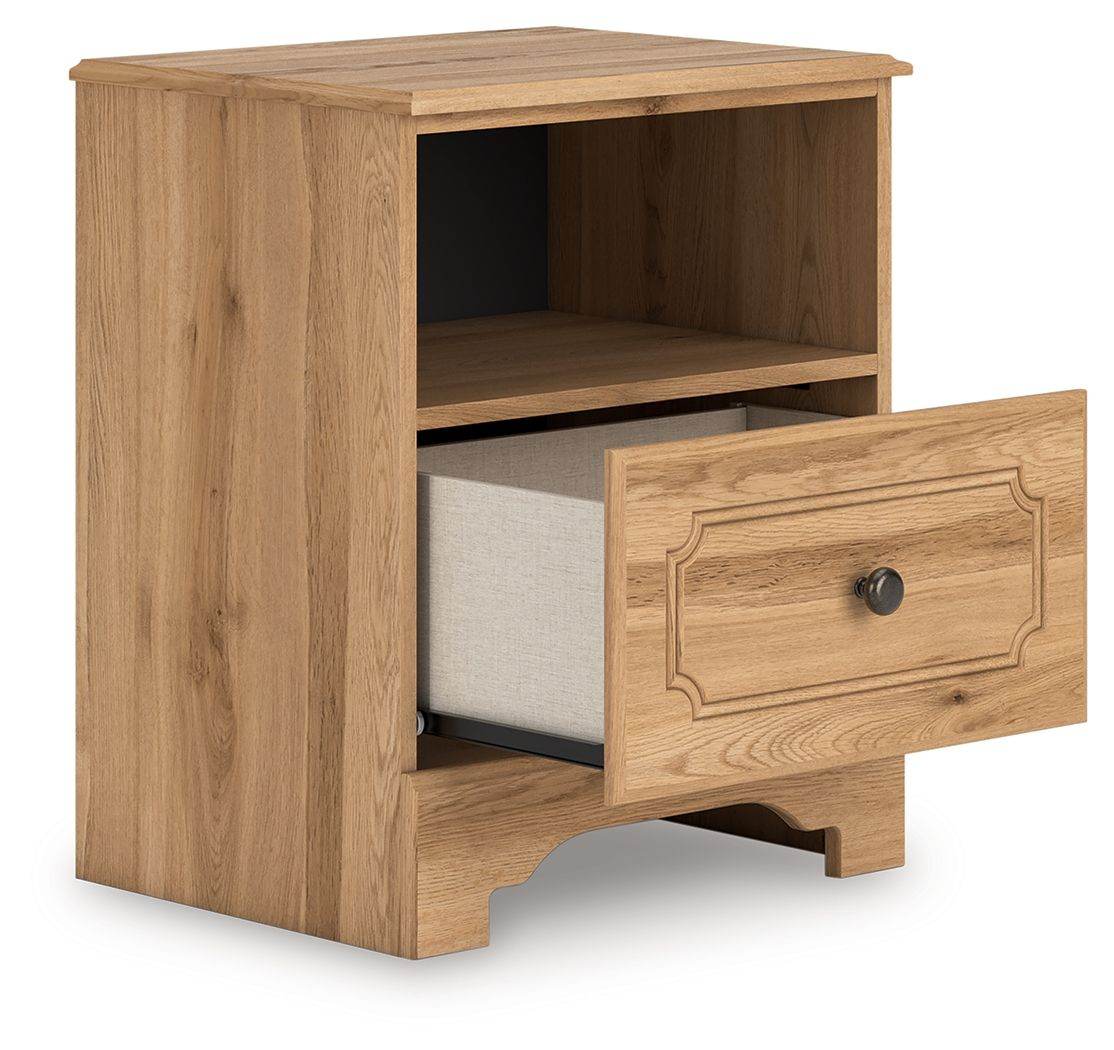 Aleaport - Warm Brown - One Drawer Night Stand - Forward Furniture