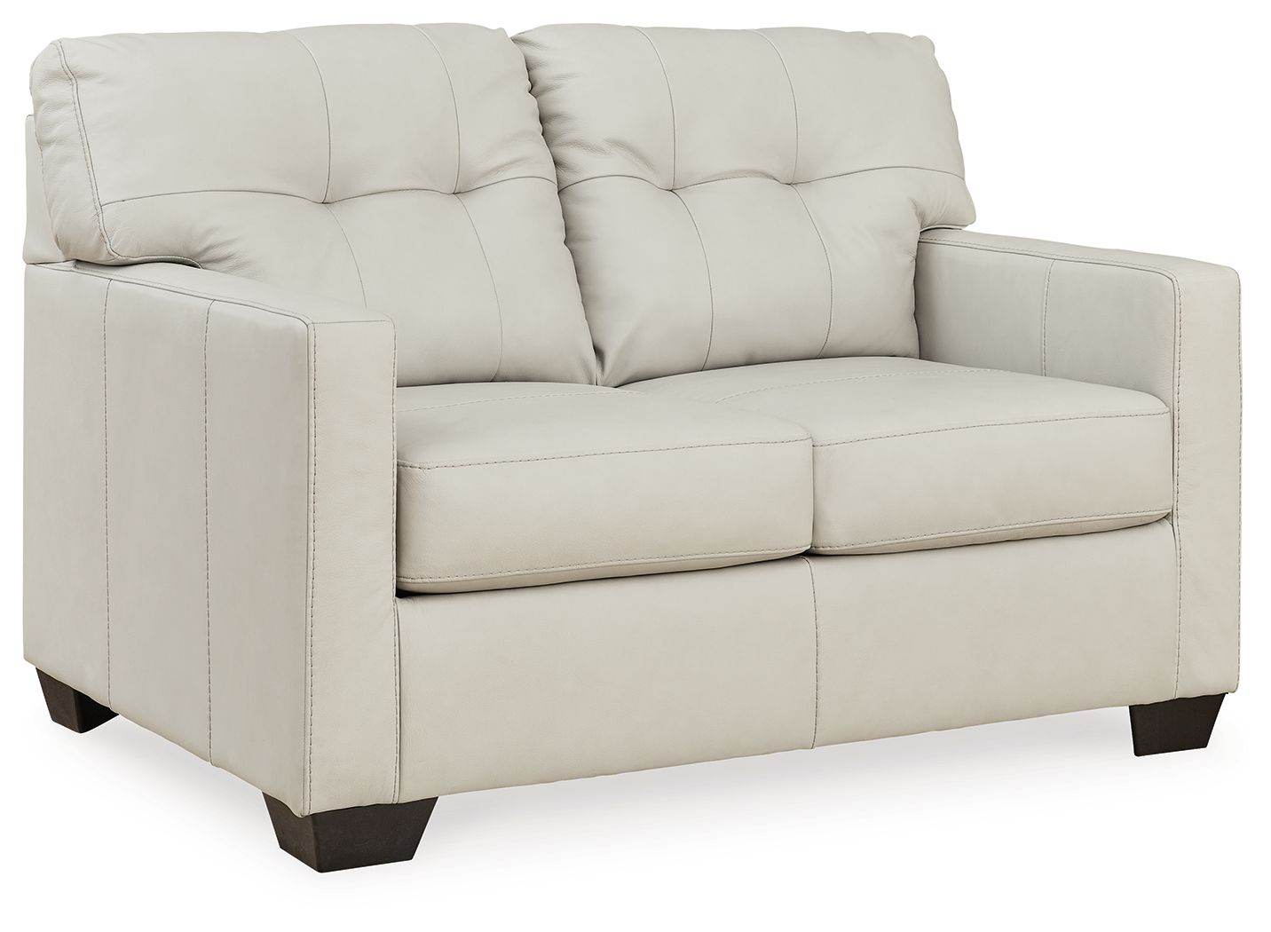 Belziani - Coconut - Loveseat - Leather Match - Forward Furniture