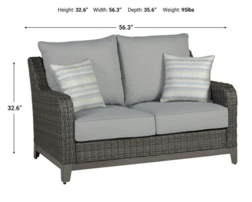 Elite Park - Gray - Loveseat w/Cushion - Forward Furniture