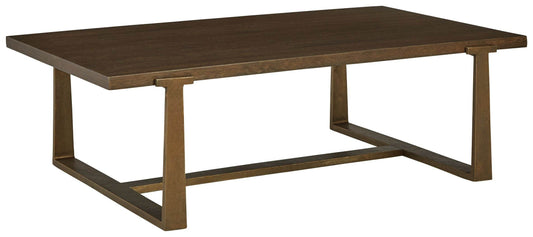 Balintmore - Brown / Gold Finish - Rectangular Cocktail Table - Forward Furniture