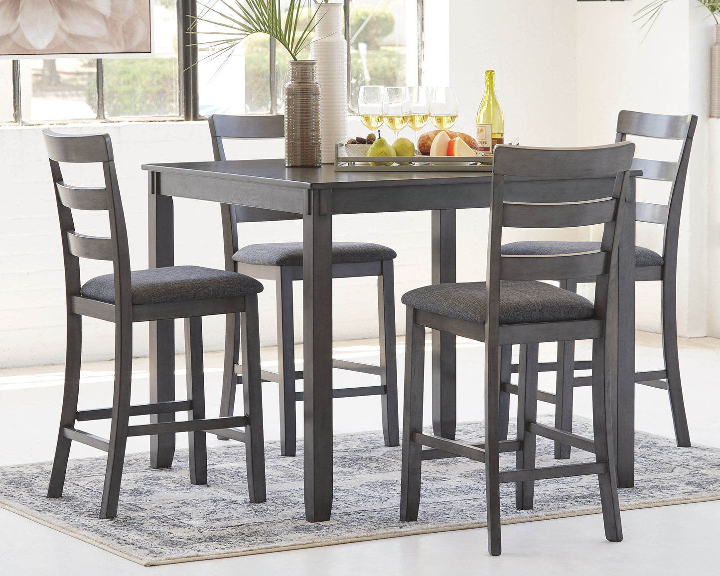 Bridson - Gray - Square Counter TBL Set (Set of 5) - Forward Furniture