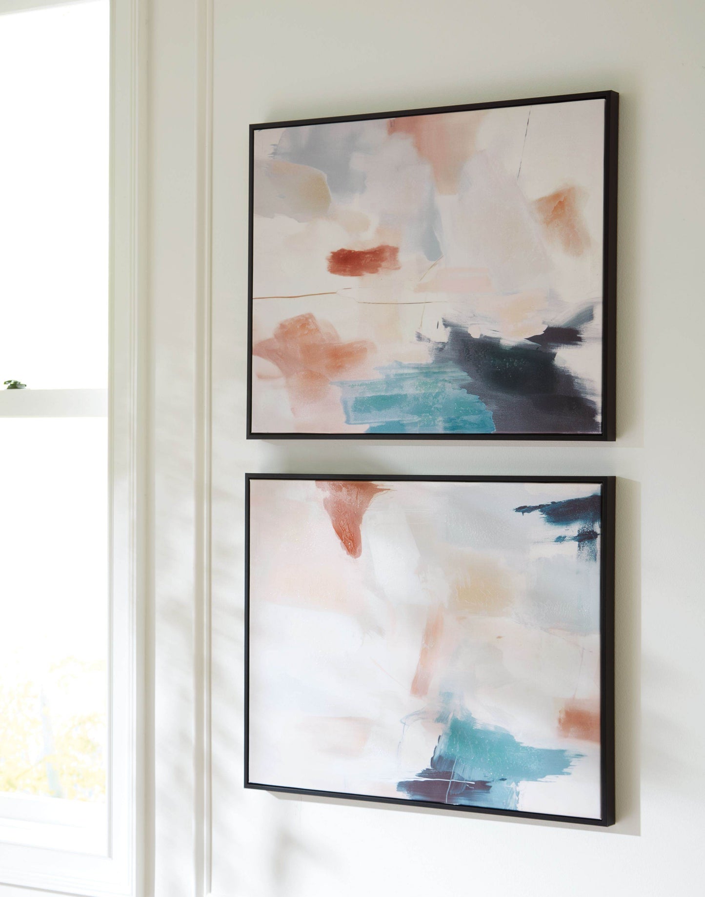 Caldish - Blue / White / Pink - Wall Art Set (Set of 2) - Forward Furniture