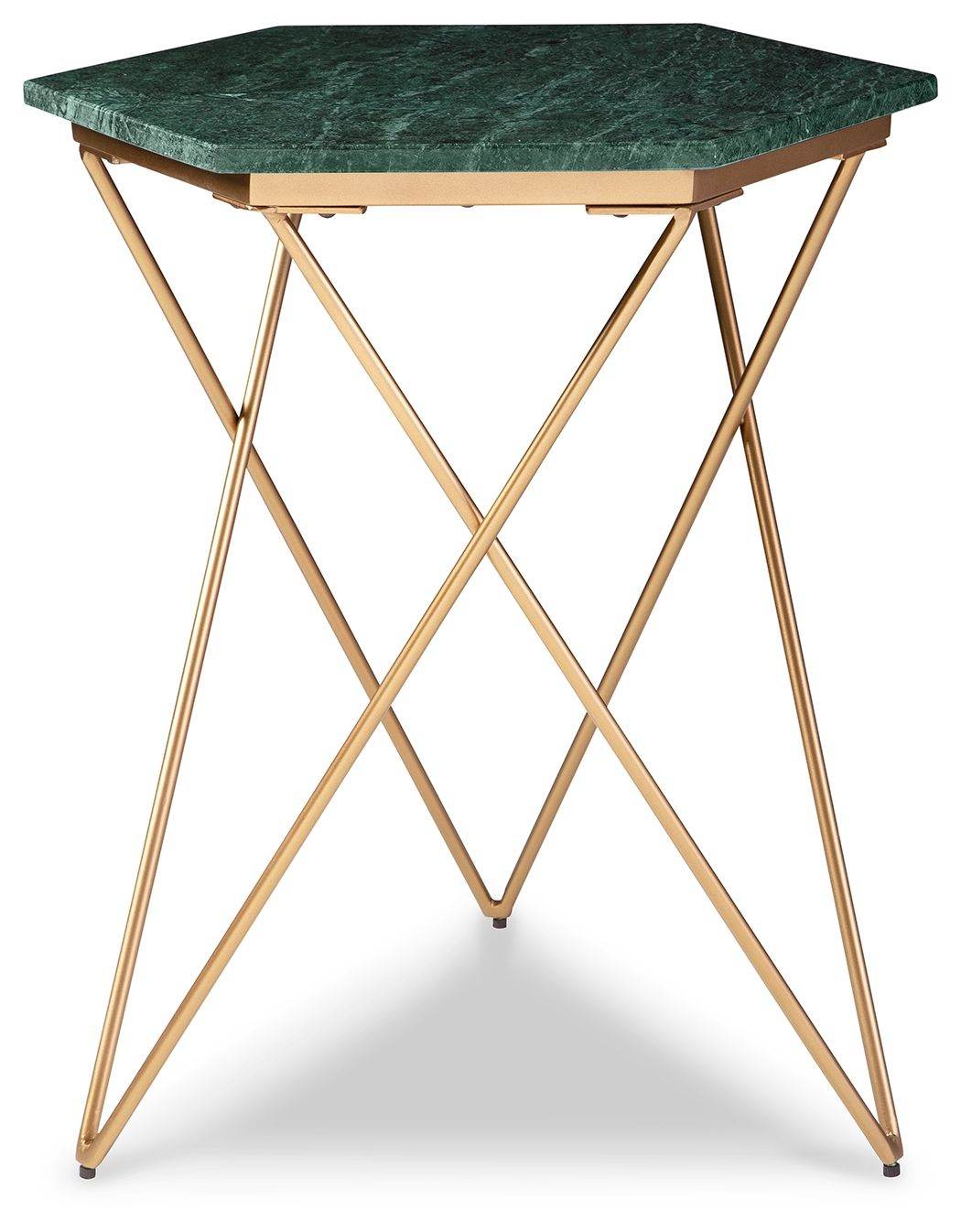 Engelton - Green / Gold - Accent Table - Forward Furniture