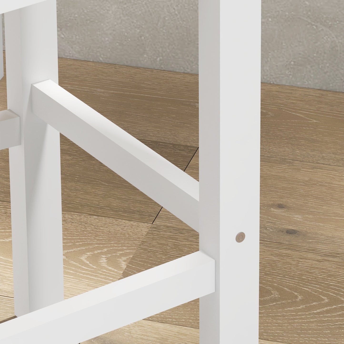 Counter Height Stools Set of 2, Farmhouse Bar Stools with Backs, Solid Wood Counter Stools for Kitchen Island White