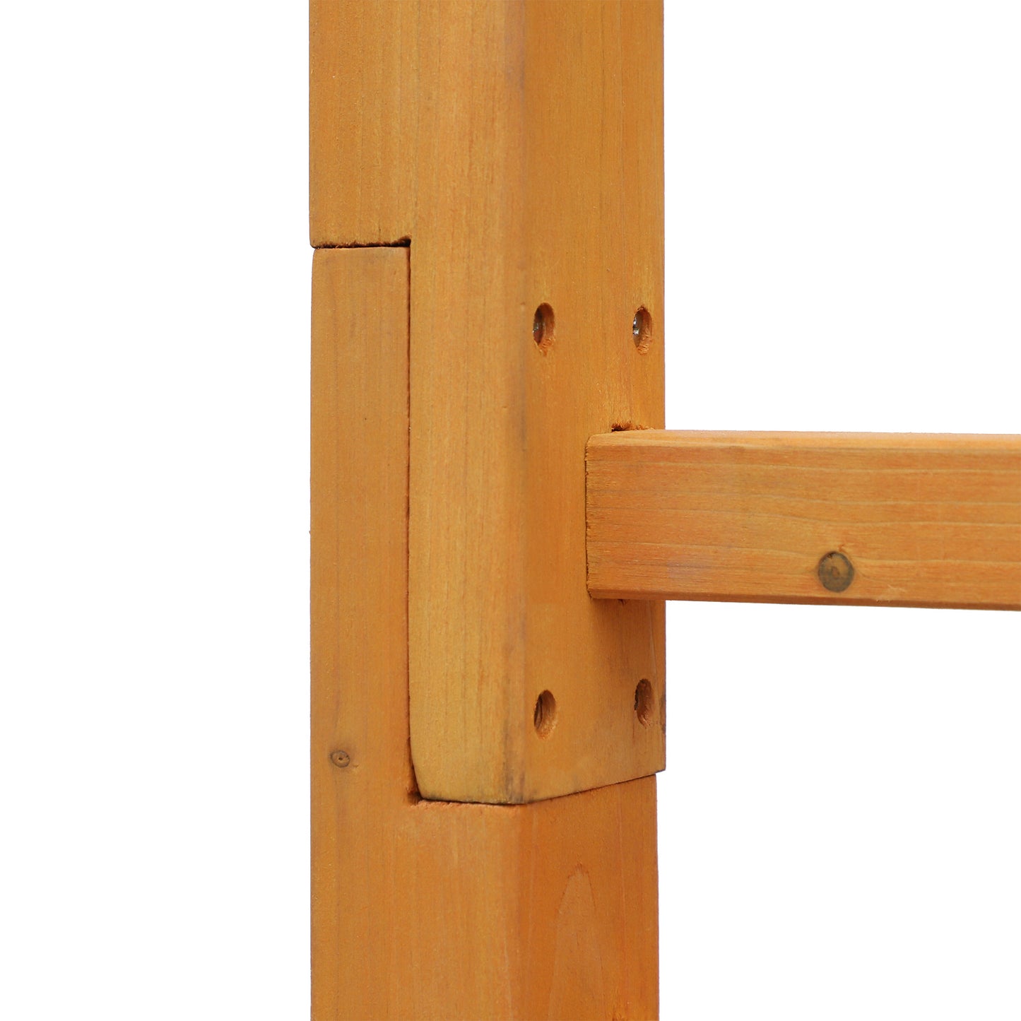 85" Wooden Outdoor Garden Arbour, Garden Arch Trellis for Climbing Vines for Wedding and Ceremony - Orange