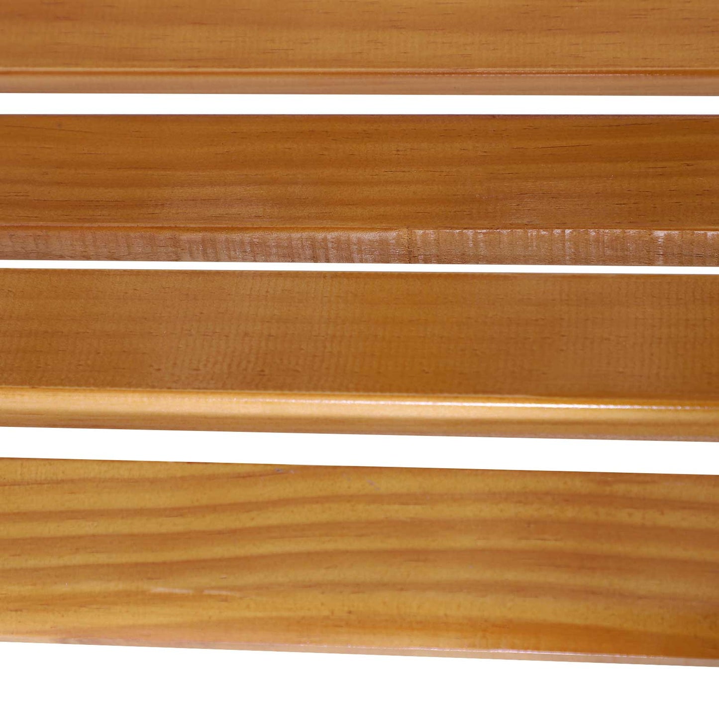 50" Outdoor Garden Bench, Park Patio Bench Loveseat, Wood & Metal Frame with Plastic Flourish Backrest, Natural Wood