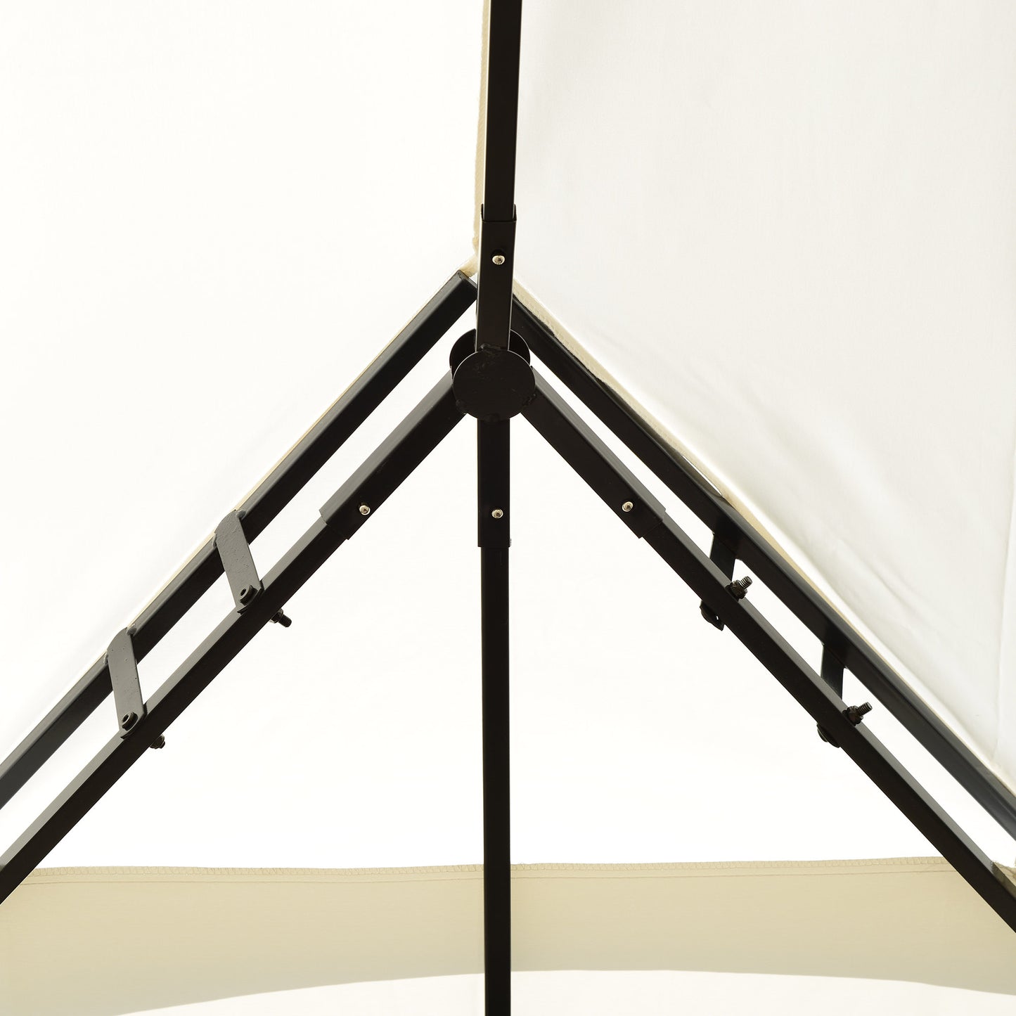 10x13ft Steel Gazebo Sun Shelter Patio Outdoor Party Event Canopy Vented Roof Cream White
