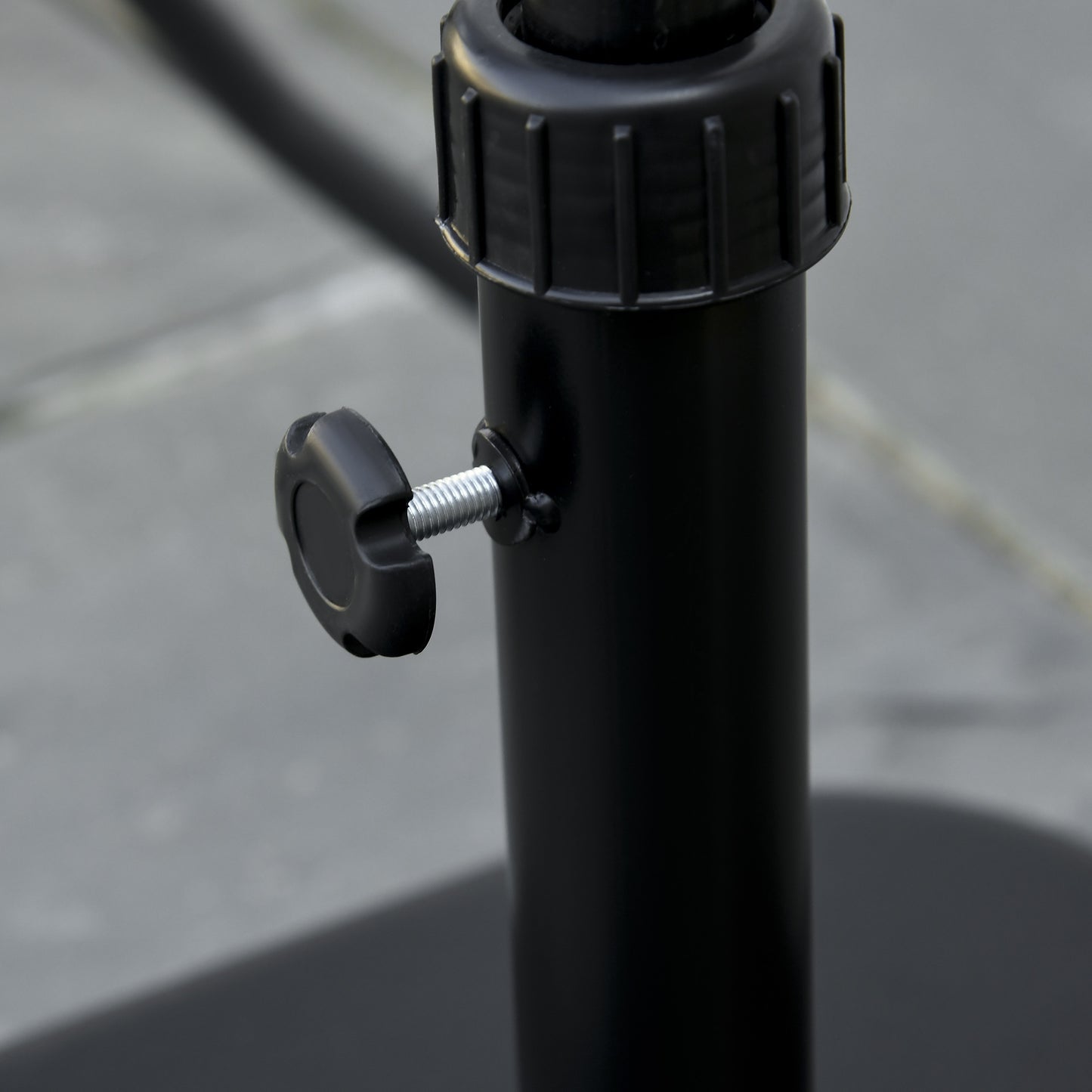 Patio Umbrella Base, 24 lb Heavy Duty Concrete Umbrella Stand, Market Table Umbrella Base Holder for Outdoor, Black