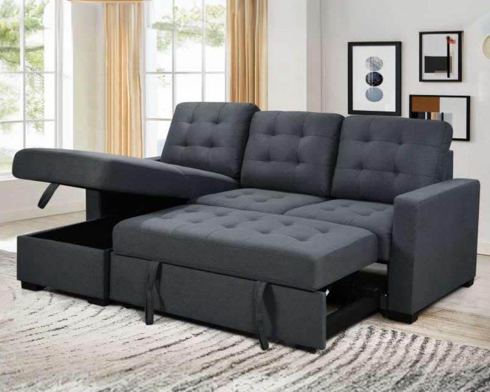 Dyno Reversible Sectional with Sleeper Storage - Forward Furniture