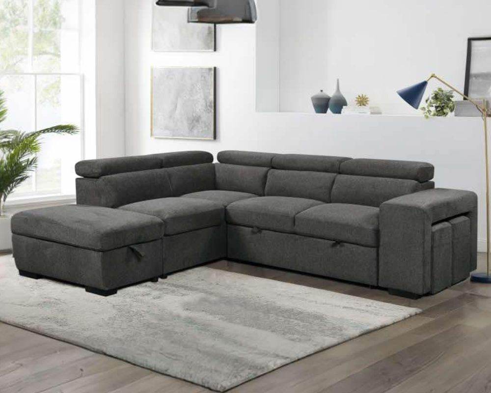 Bel Air Convertible Sleeper Sectional with Storage - Forward Furniture