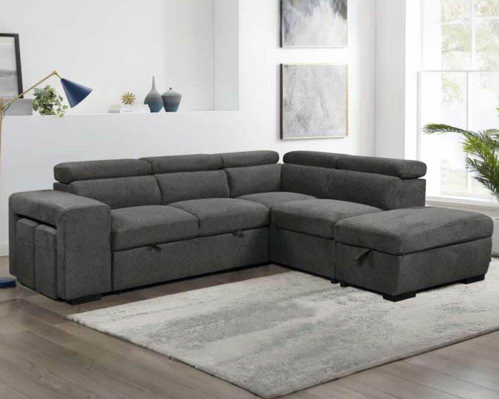 Bel Air Convertible Sleeper Sectional with Storage - Forward Furniture