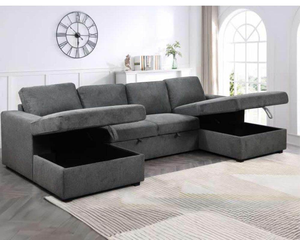 Liberty Sleeper Sectional with Two Storage Chaise - Forward Furniture