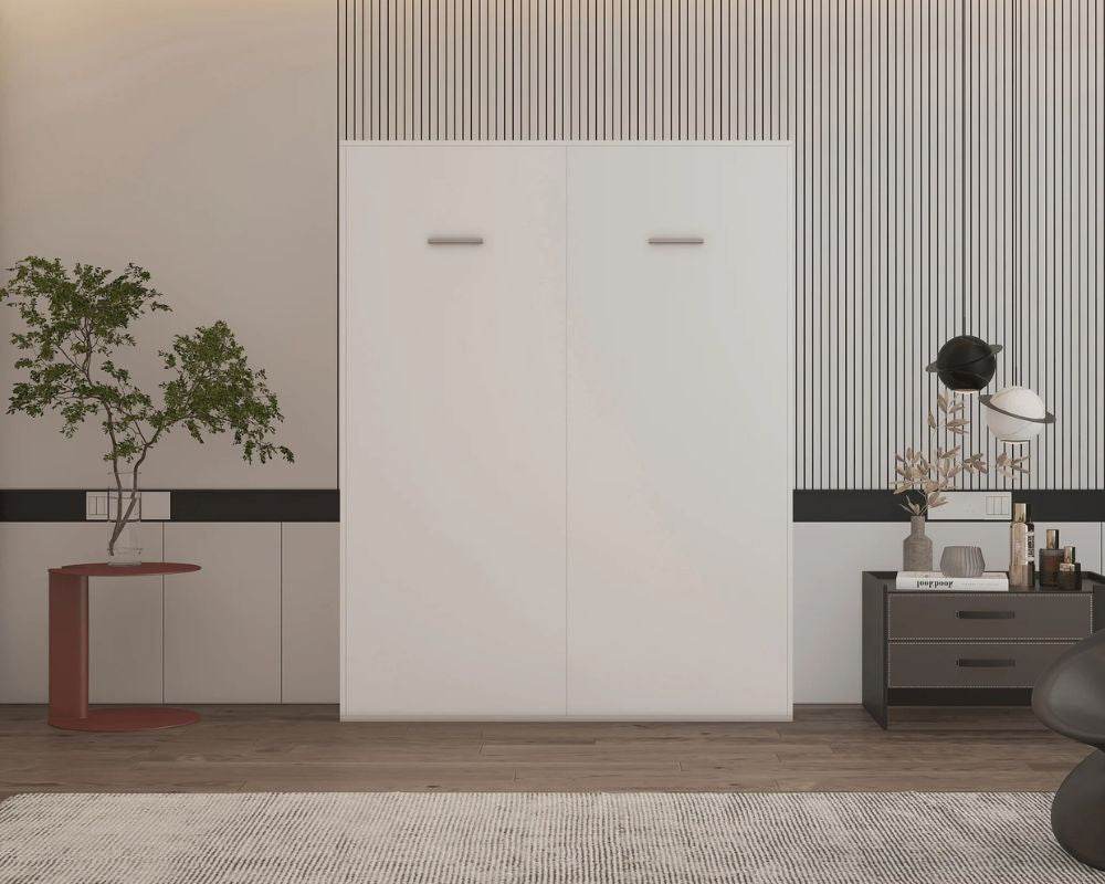 Wallie White Vertical Murphy Bed - Forward Furniture