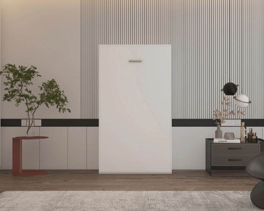 Wallie White Vertical Murphy Bed - Forward Furniture