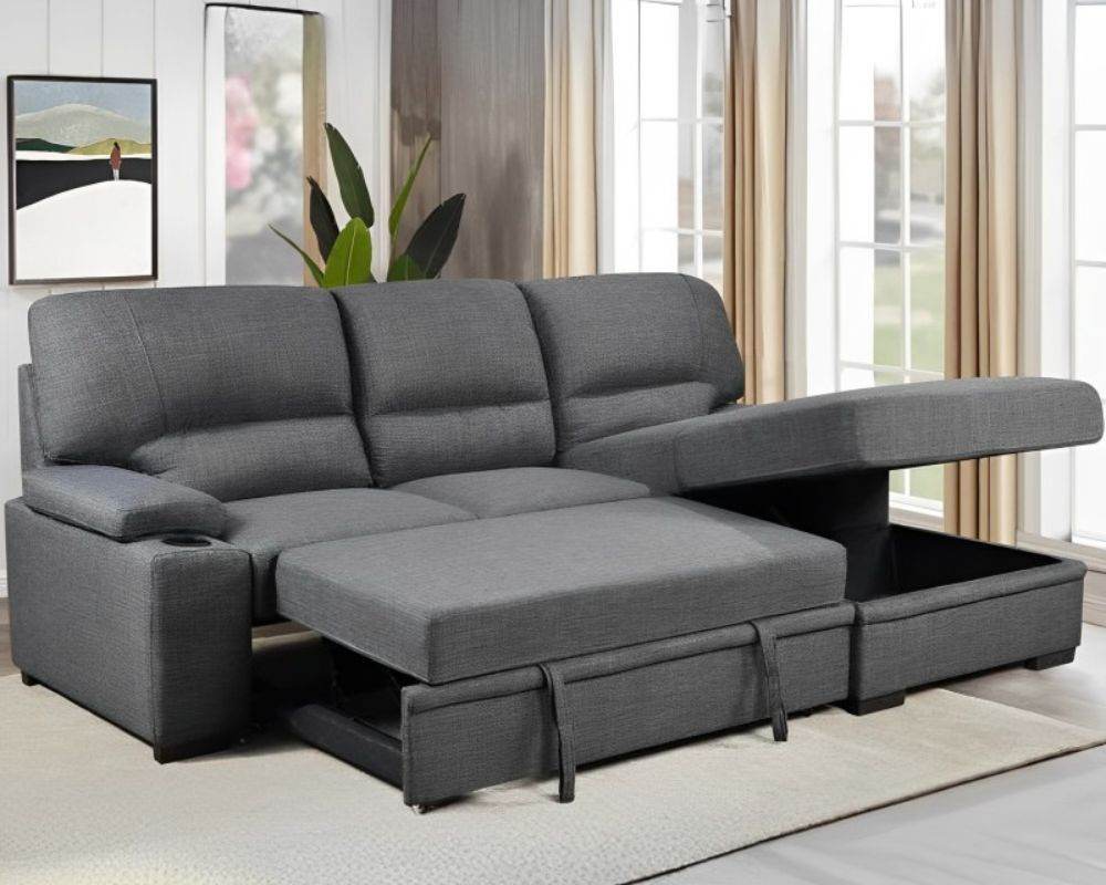 Porter Sleeper Sectional with Cup Holders - Forward Furniture