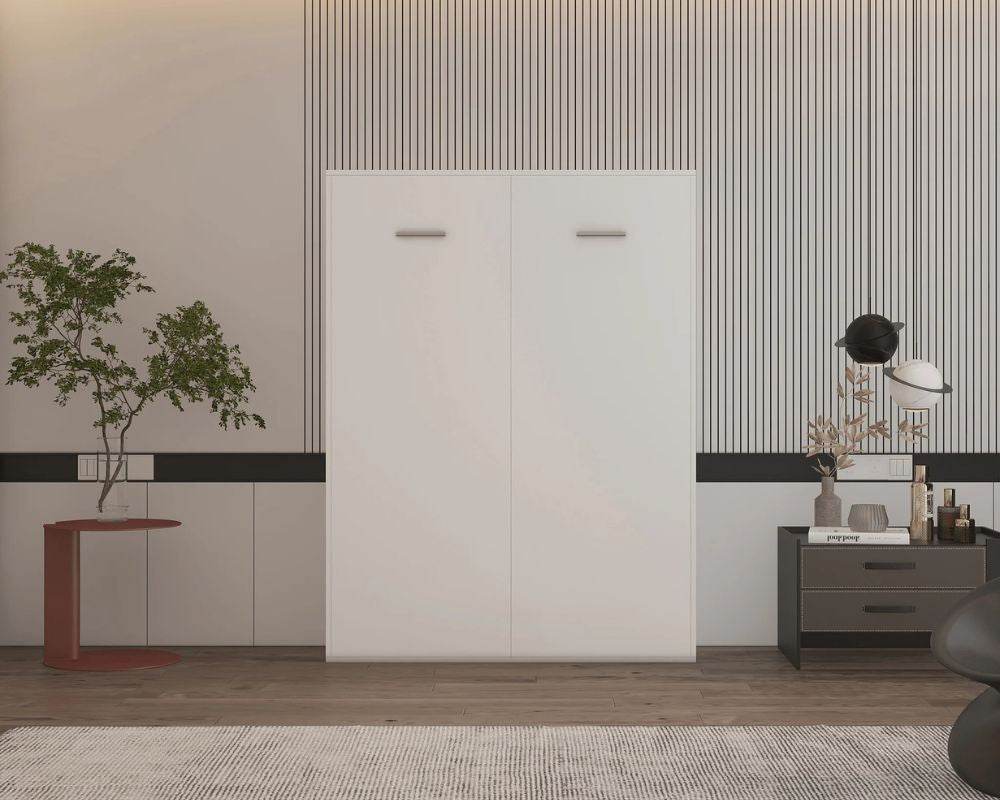 Wallie White Vertical Murphy Bed - Forward Furniture