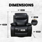 Manual Black Leather Recliner