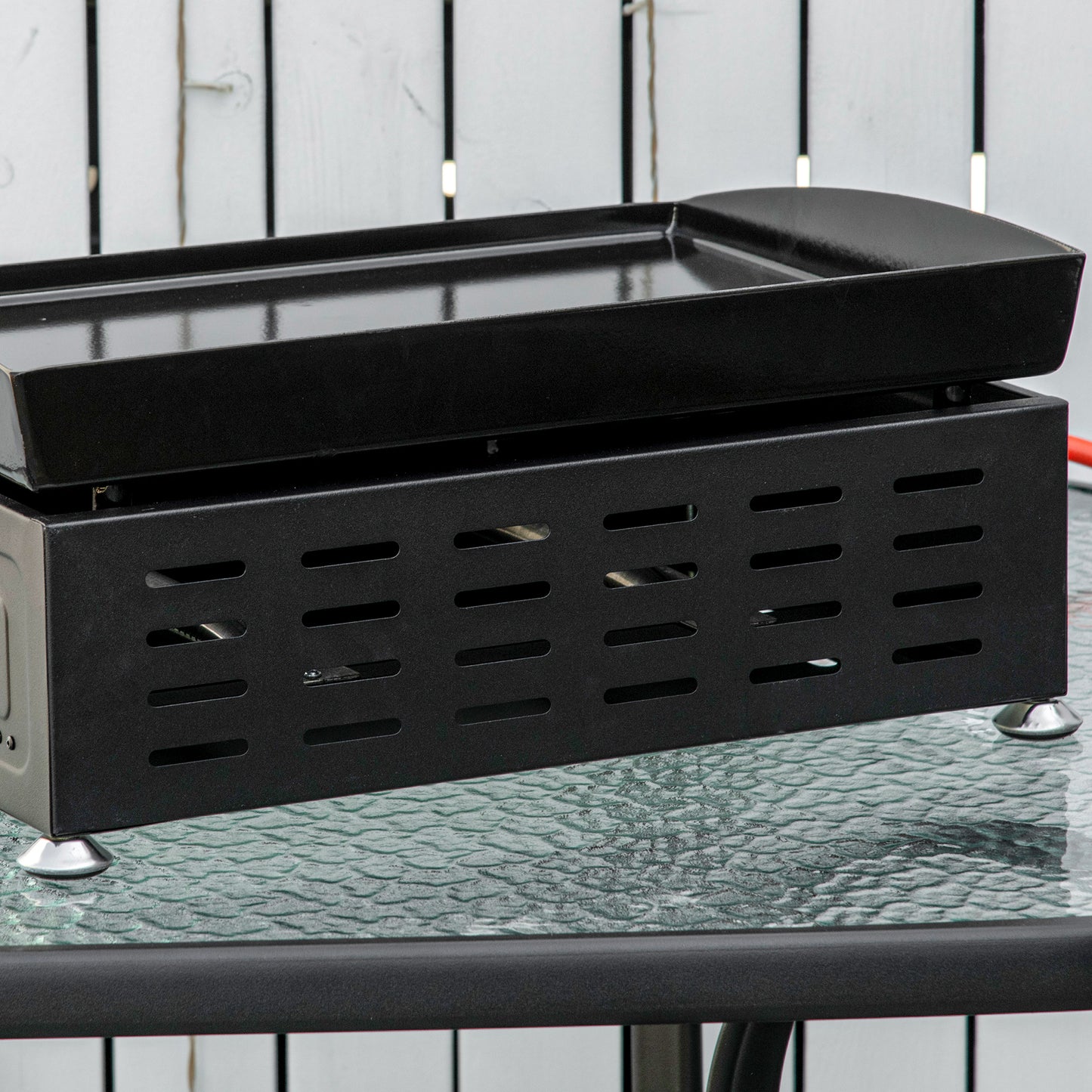 2 Burner Liquefied Gas Grill, Portable Tabletop BBQ Grill, for Camping, Picnic, Silver
