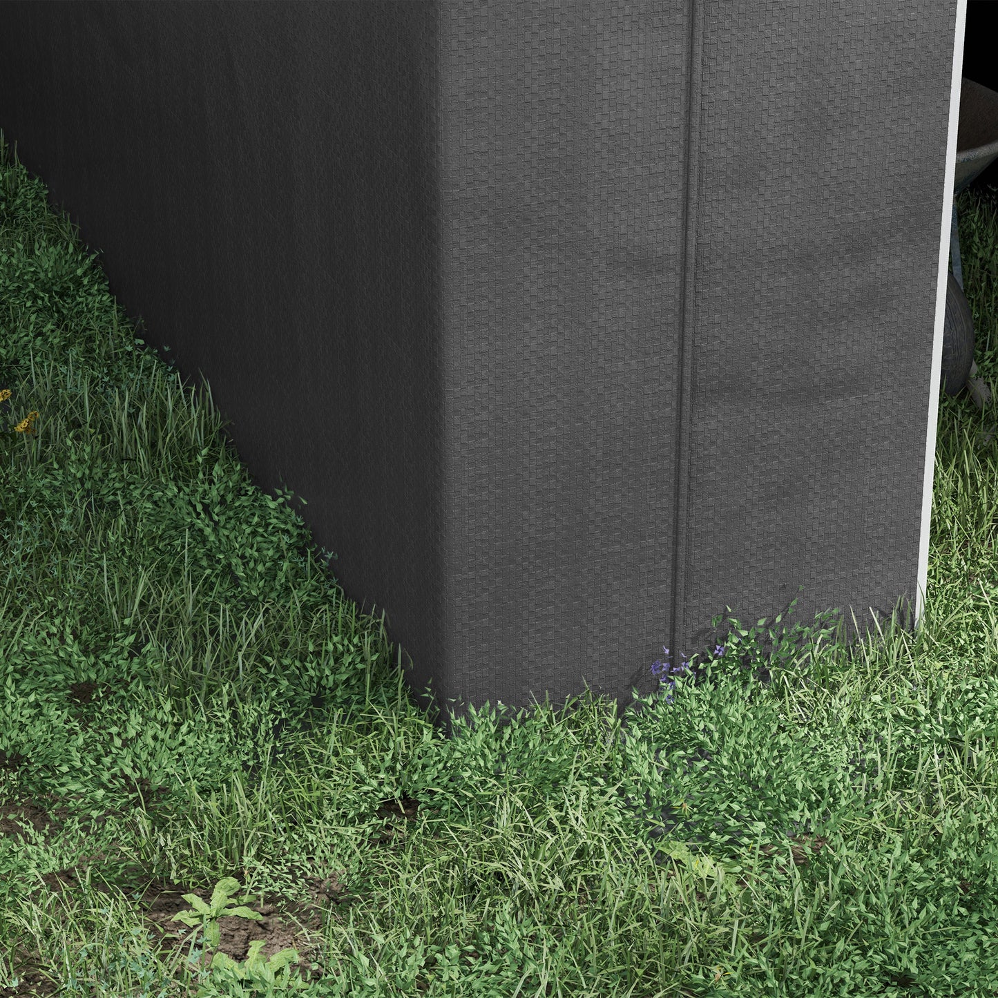 Outdoor Storage Shed, Heavy Duty Galvanized Steel Portable Shed for Bike, Motorcycle, Garden Tools, Black
