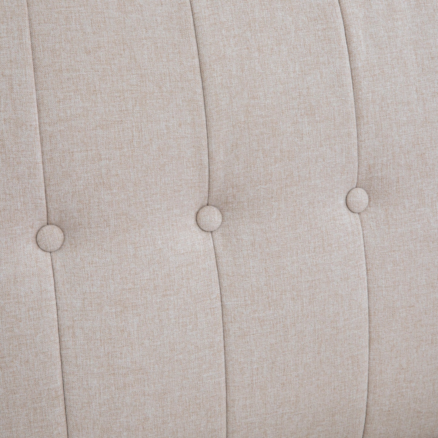 Convertible Bed with Couch, Button Tufted Fabric Sofa Bed with Adjustable Back for Living Room, Beige