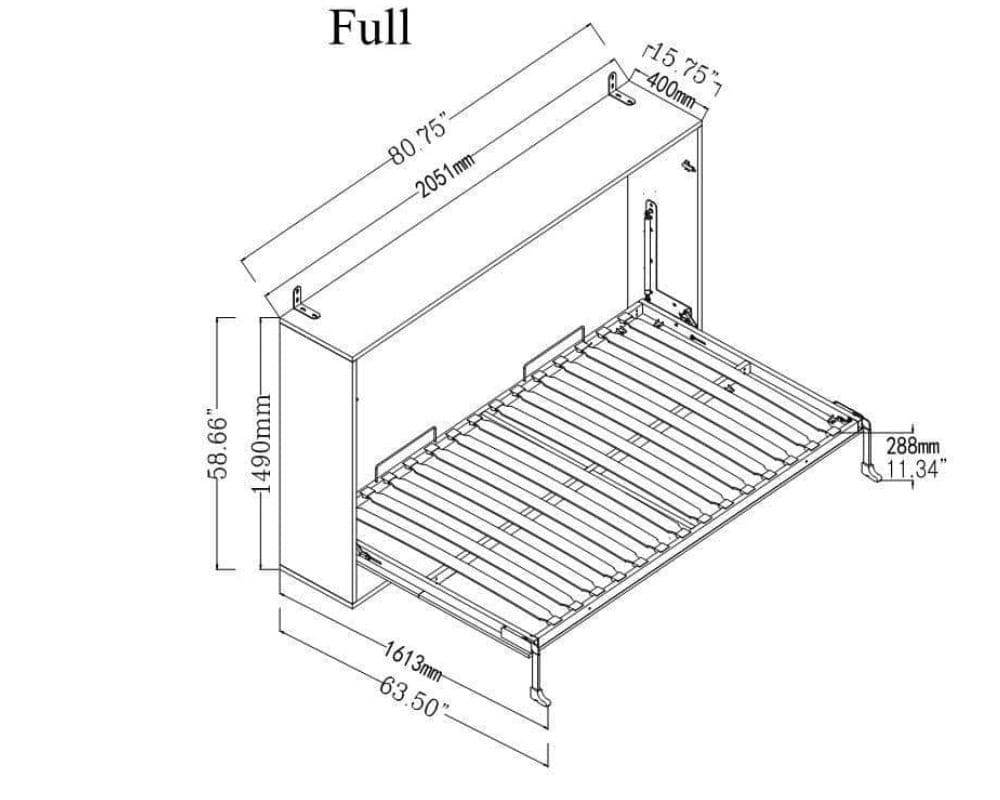 Heidi Horizontal Murphy Bed White - Forward Furniture