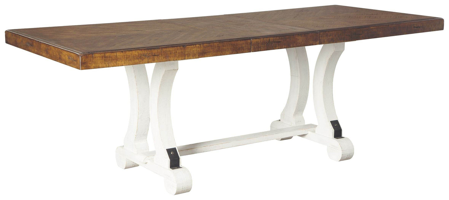 Valebeck - White / Brown - Rectangular Dining Room Table - Forward Furniture