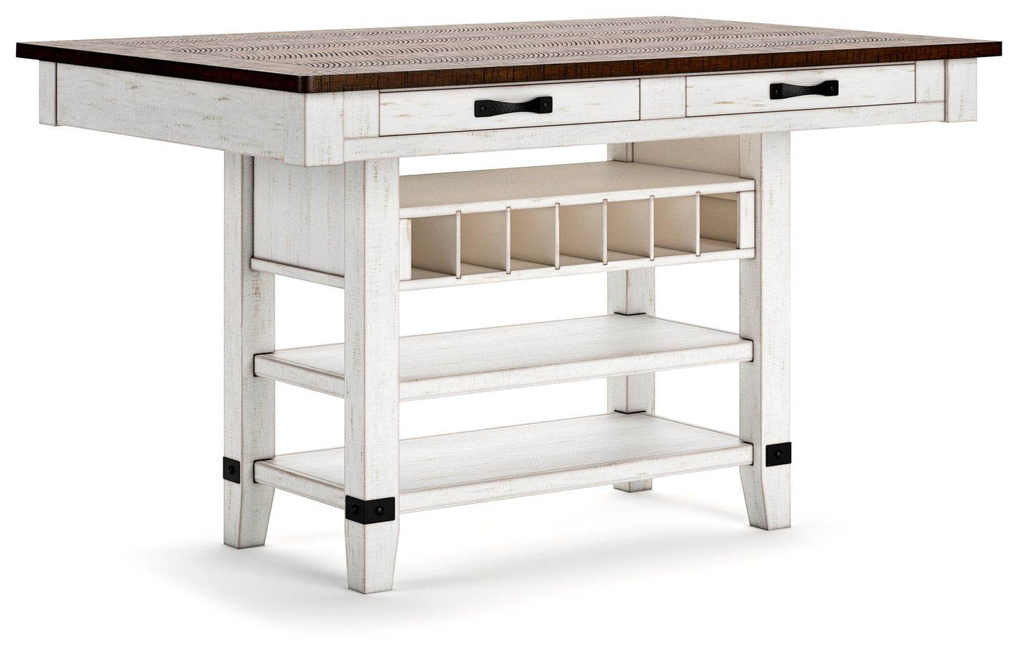 Valebeck - Rect Dining Room Counter Table With Wine Rack - Forward Furniture