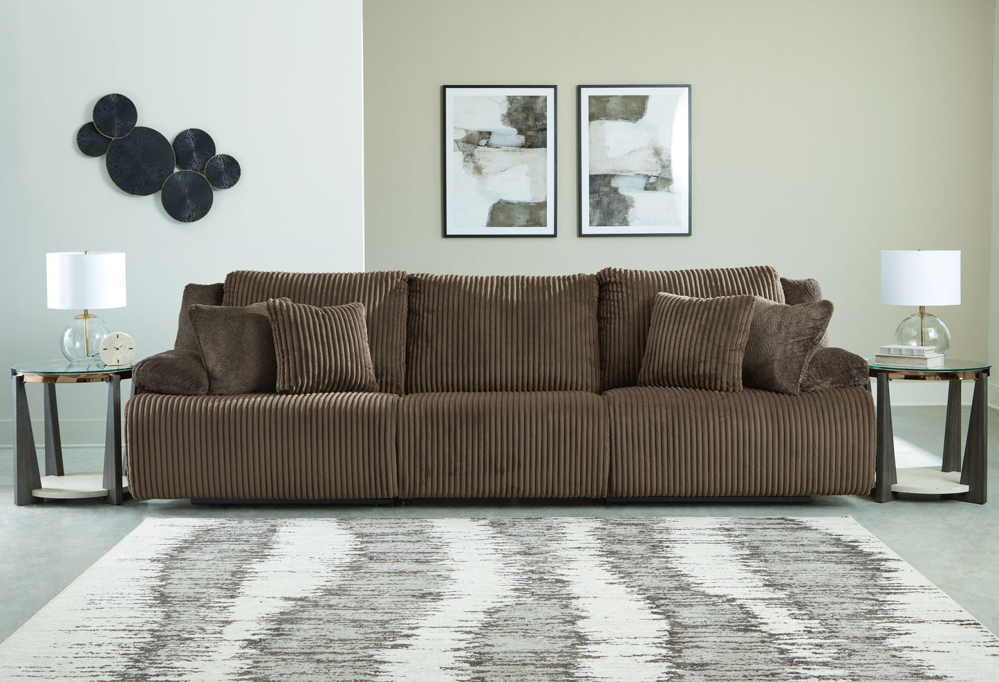 Top Tier - Chocolate - 3-Piece Sectional Reclining Sofa