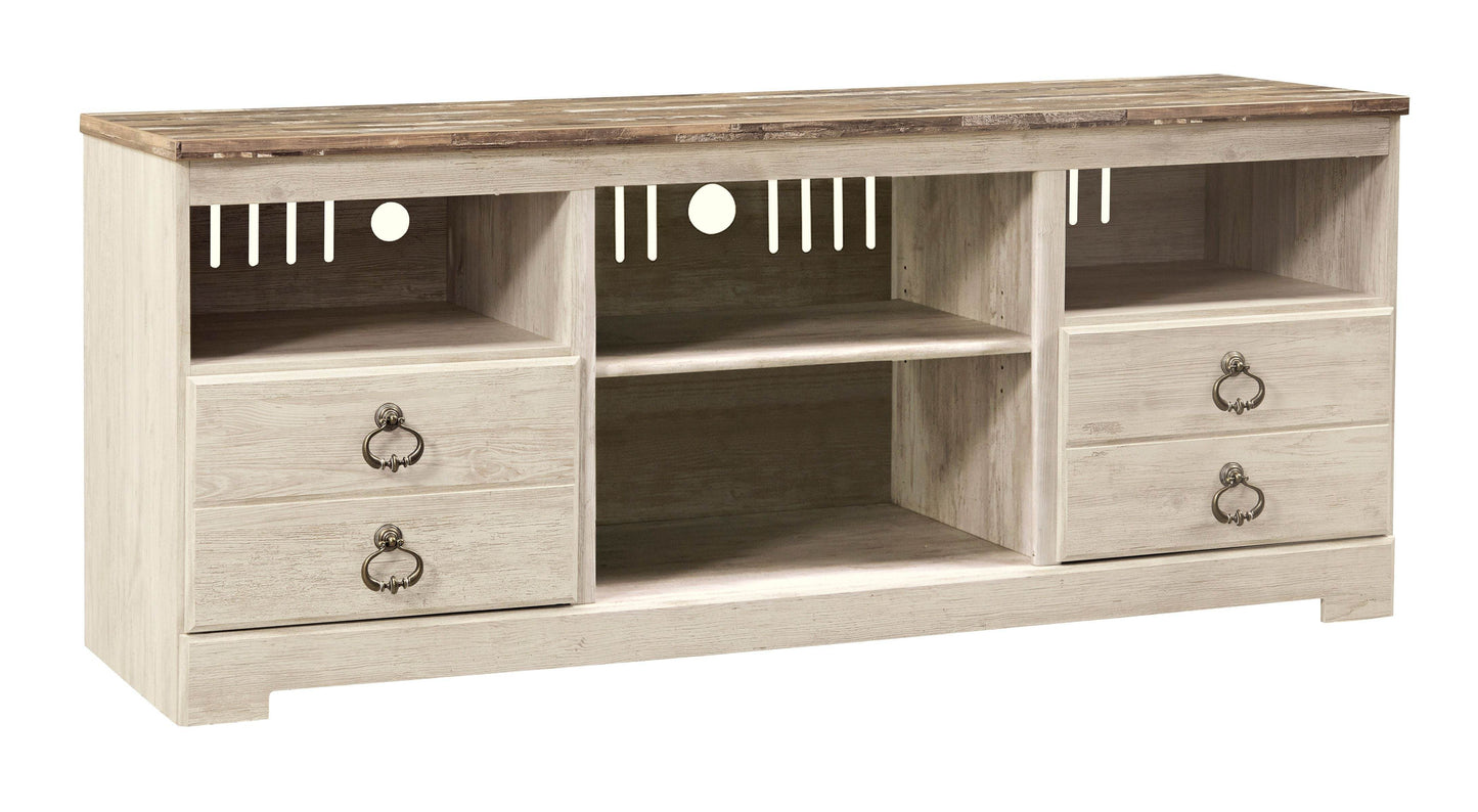 Willowton - TV Stand With Fireplace Option - Forward Furniture