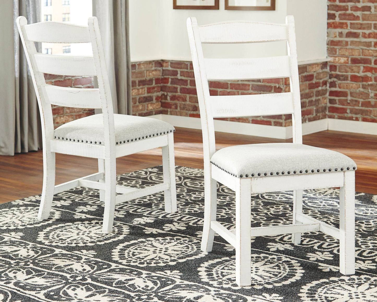 Valebeck - Beige / White - Dining UPH Side Chair (Set of 2) - Forward Furniture