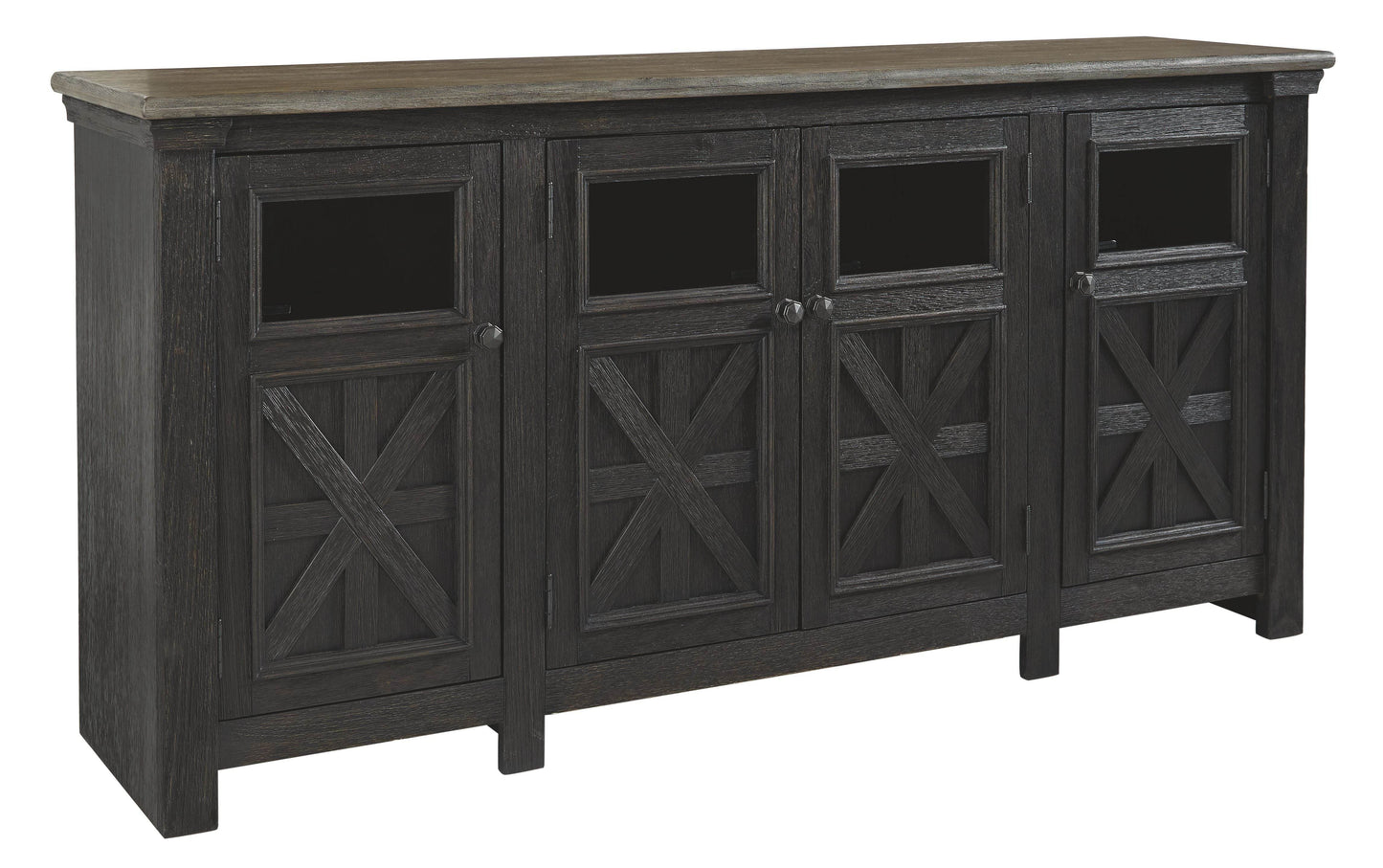 Tyler Creek - Black / Gray - Extra Large TV Stand - Forward Furniture