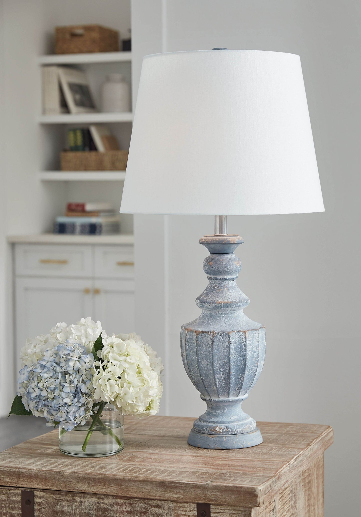 Cylerick - Antique Blue - Terracotta Table Lamp - Forward Furniture