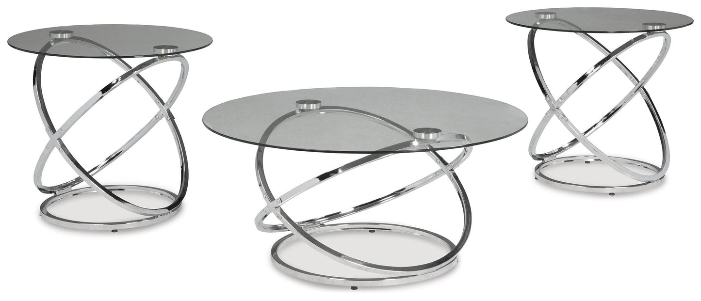 Hollynyx - Chrome Finish - Occasional Table Set (Set of 3) - Forward Furniture
