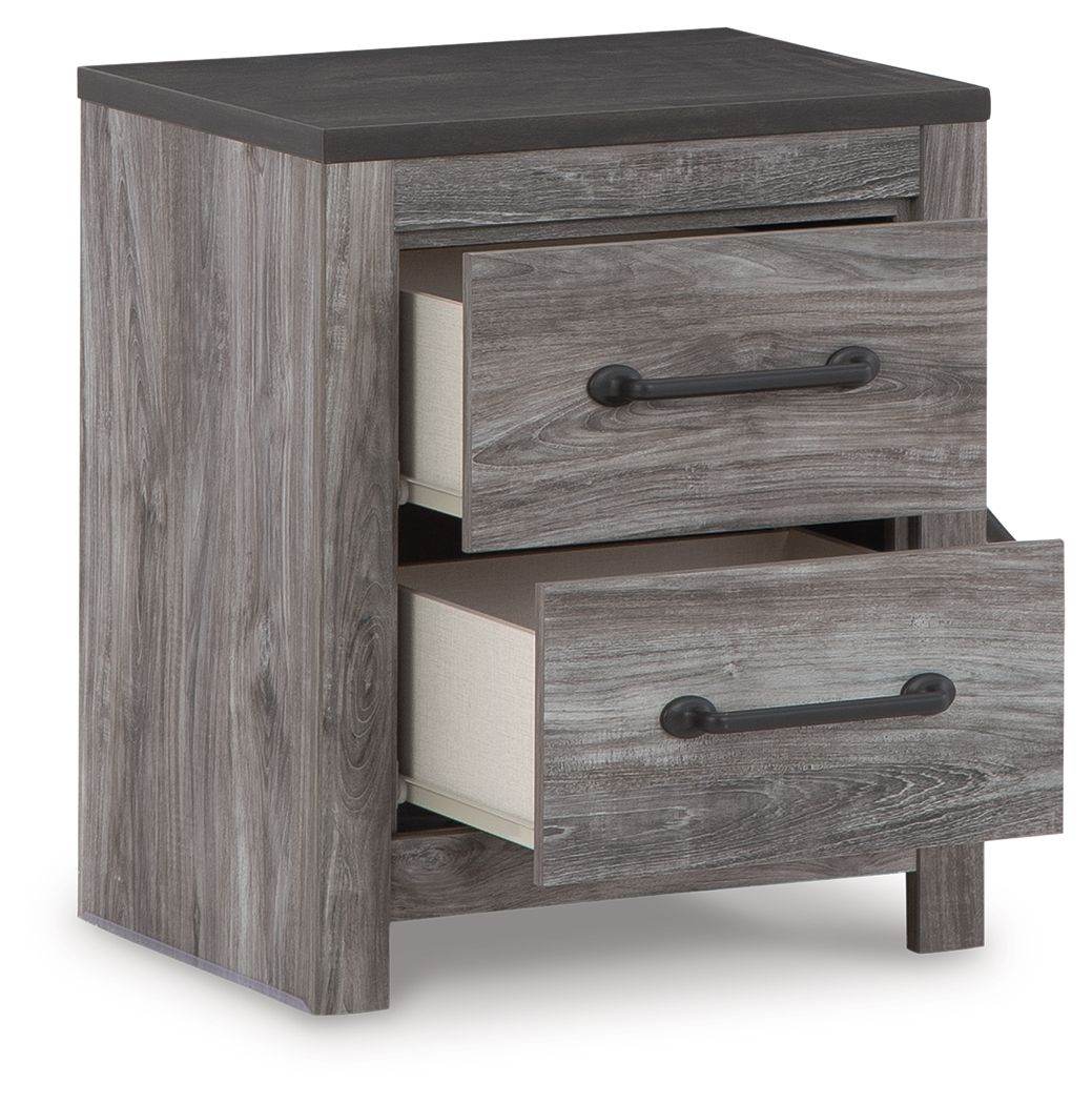 Bronyan - Dark Gray - Two Drawer Night Stand - Forward Furniture
