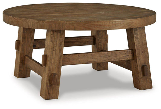 Mackifeld - Warm Brown - Round Cocktail Table - Forward Furniture
