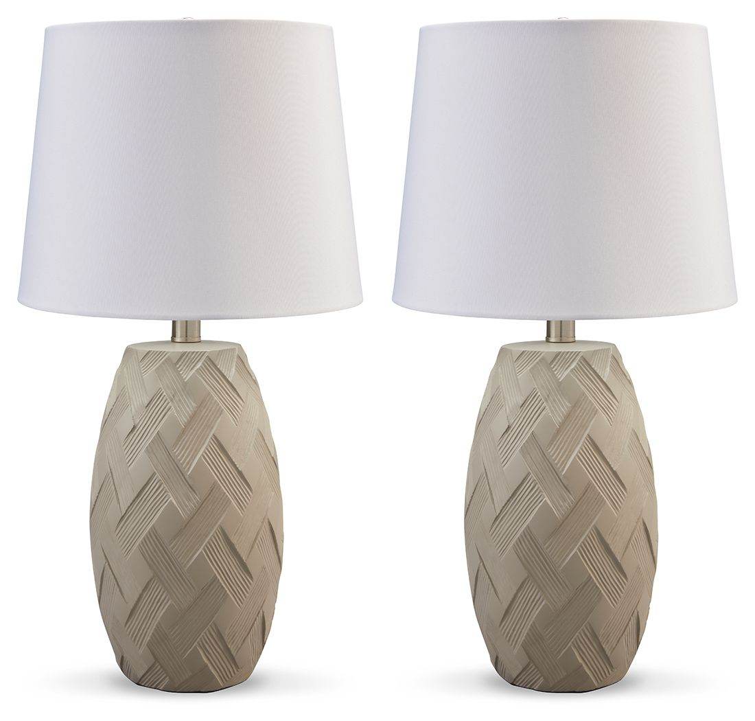 Tamner - Taupe - Poly Table Lamp (Set of 2) - Forward Furniture