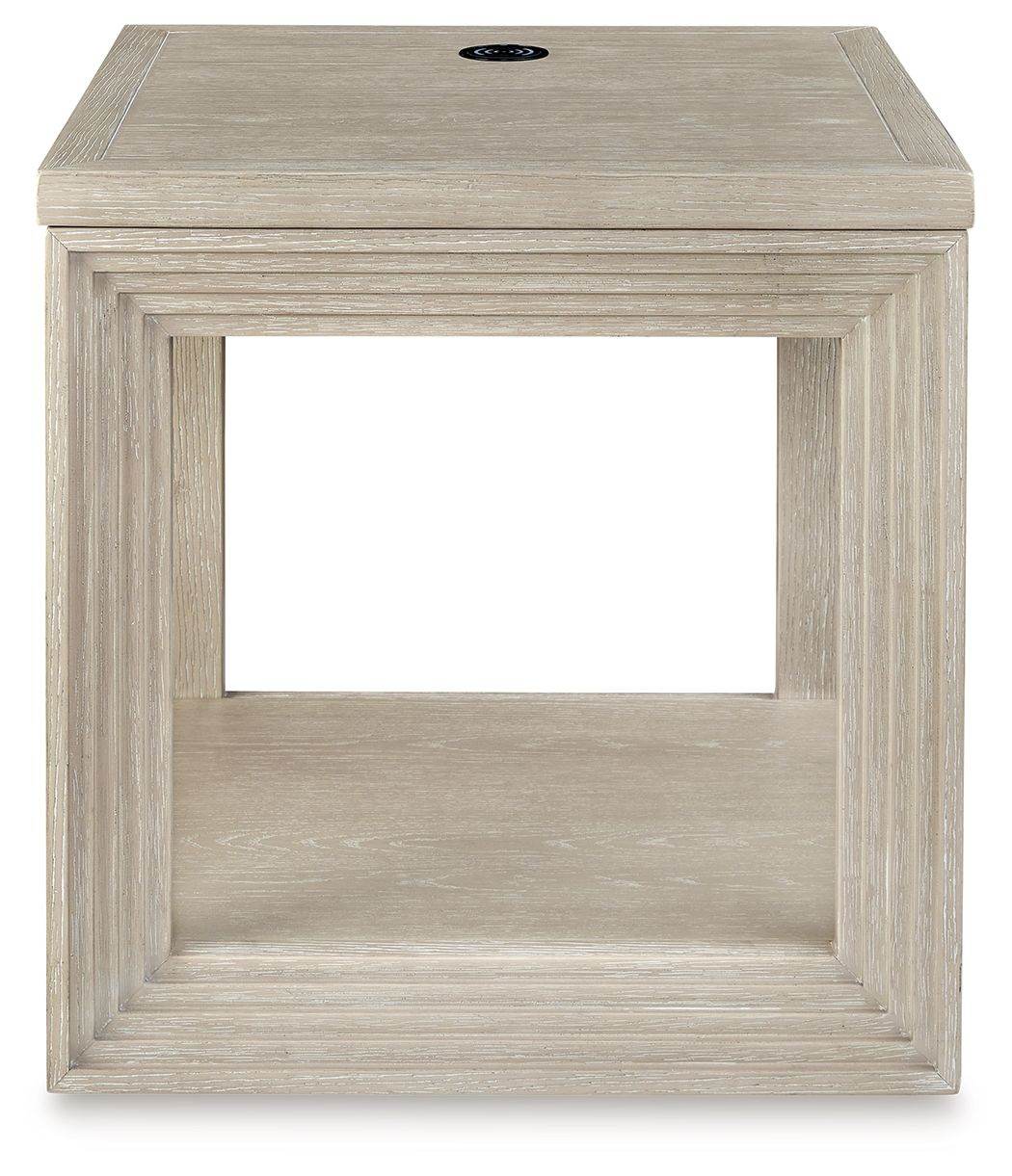 Marxhart - Bisque - Square End Table - Forward Furniture