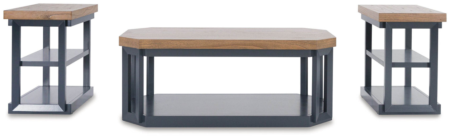 Landocken - Brown / Blue - Occasional Table Set (Set of 3) - Forward Furniture