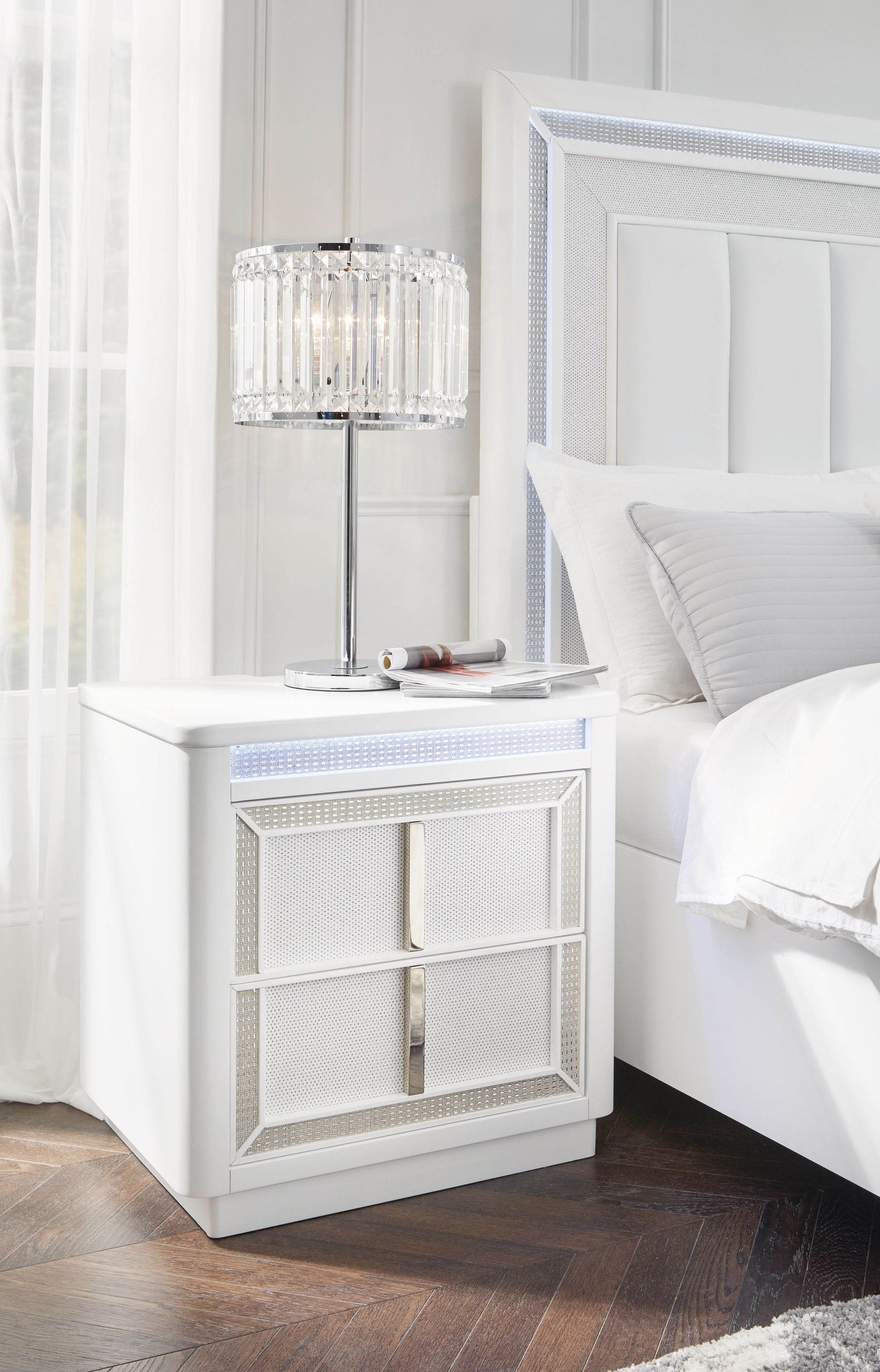 Chalanna - White - Two Drawer Night Stand - Forward Furniture