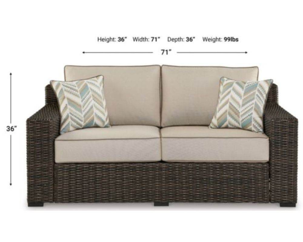 Coastline Bay - Brown - Loveseat W/Cushion - Forward Furniture