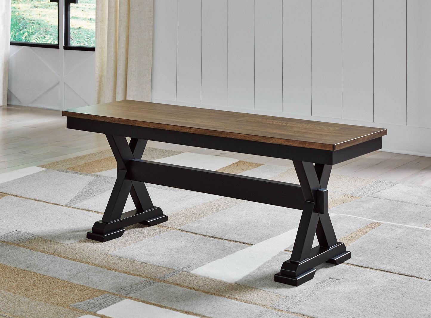 Wildenauer - Brown / Black - Large Dining Room Bench - Forward Furniture
