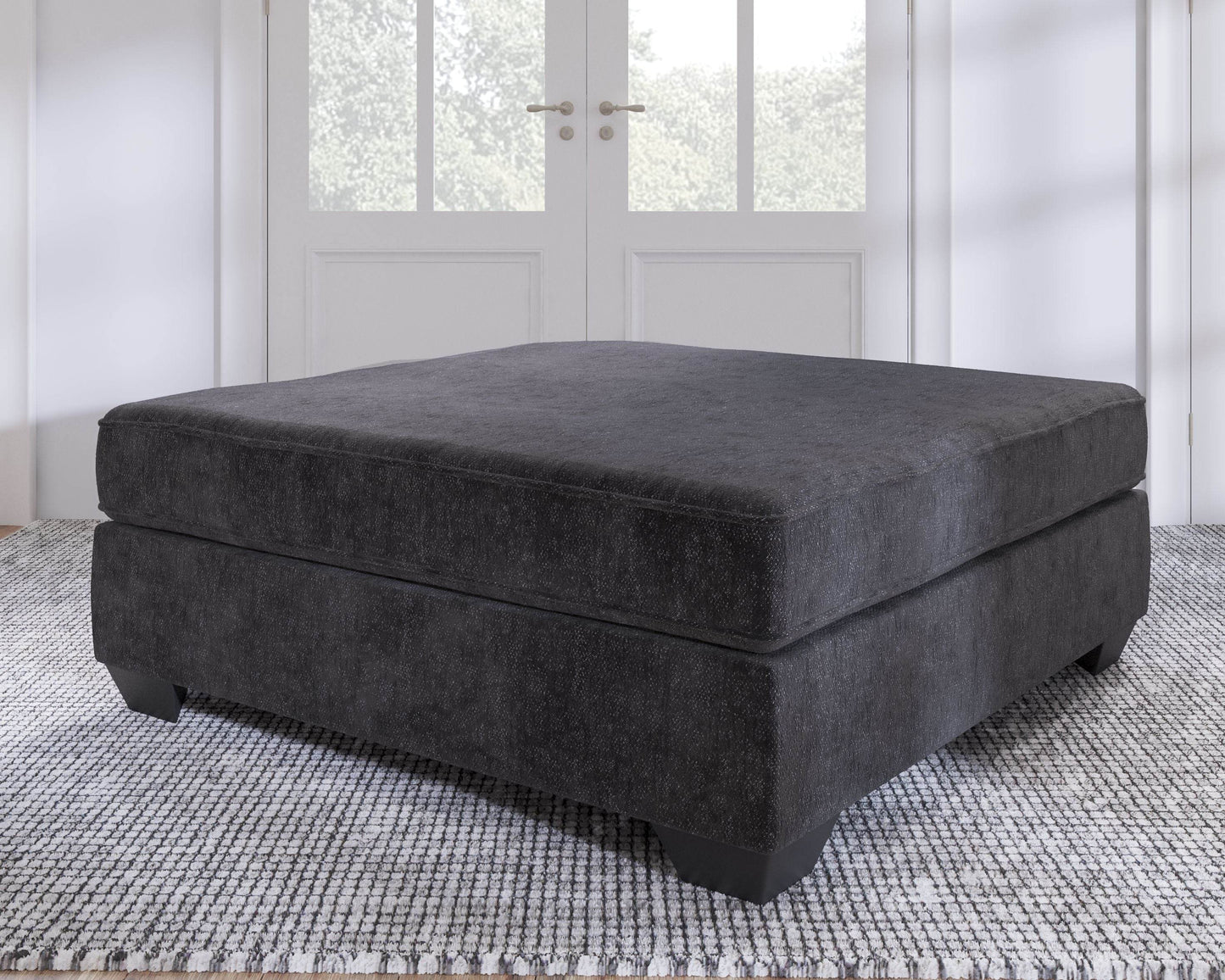 Lavernett - Charcoal - Oversized Accent Ottoman - Forward Furniture