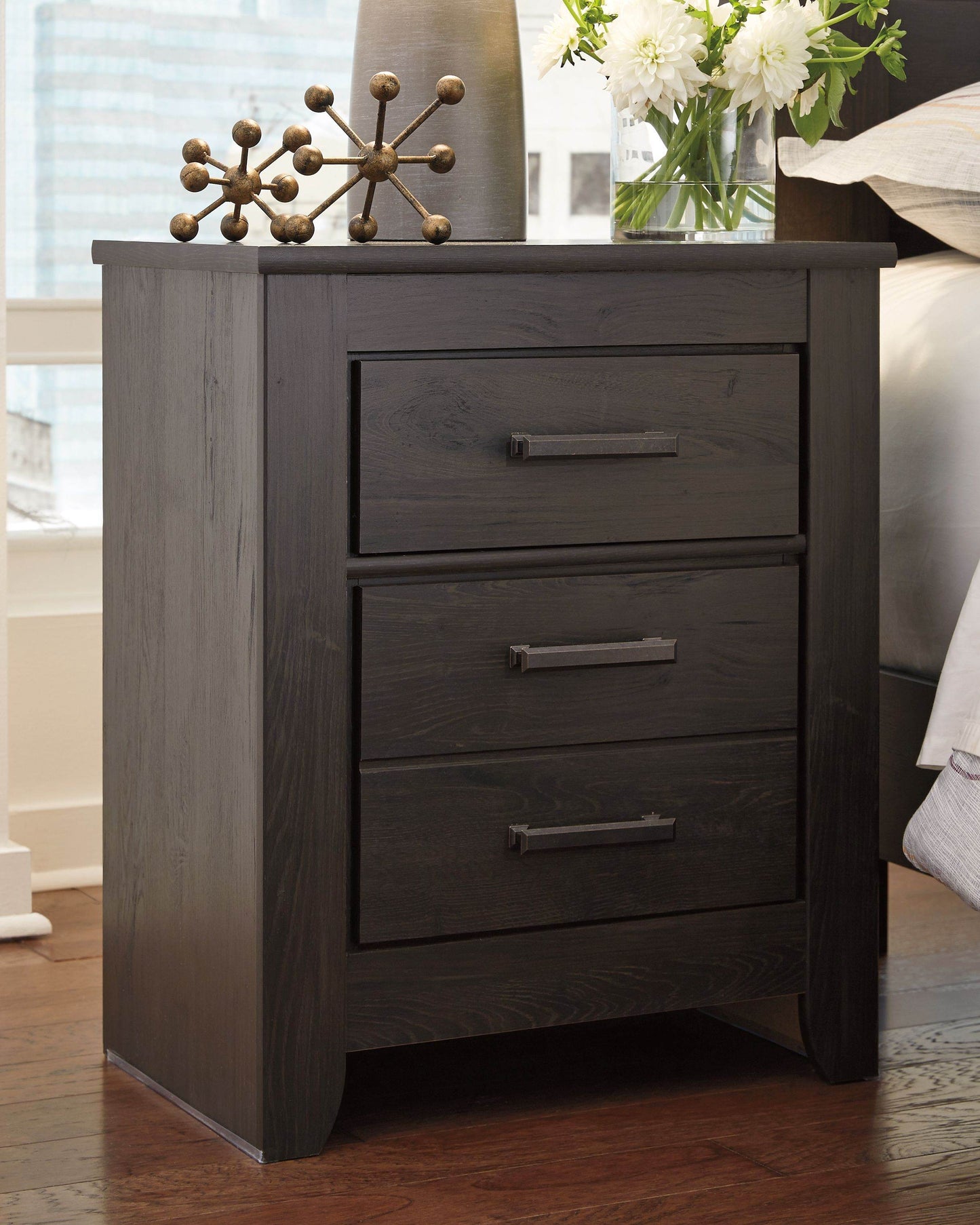 Brinxton - Charcoal - Two Drawer Night Stand - Forward Furniture