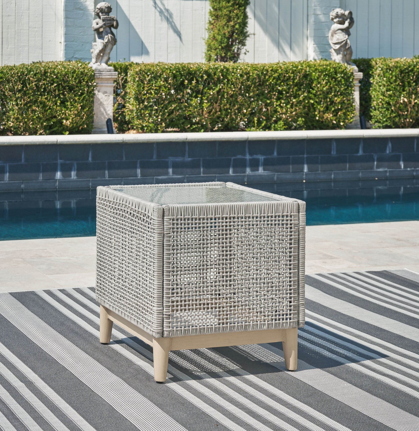 Seton Creek - Gray - Square End Table - Forward Furniture
