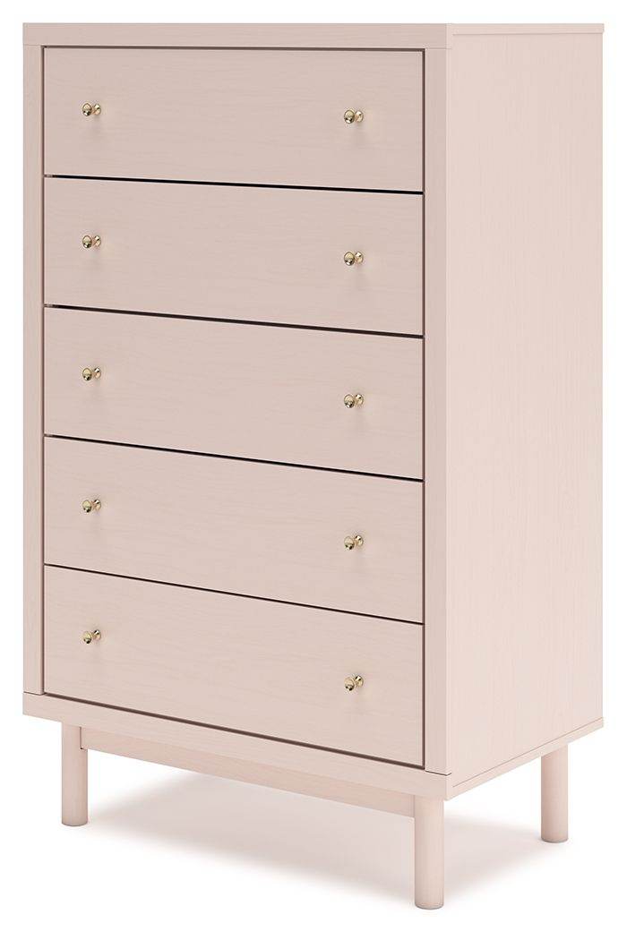 Wistenpine - Blush - Five Drawer Chest - Forward Furniture