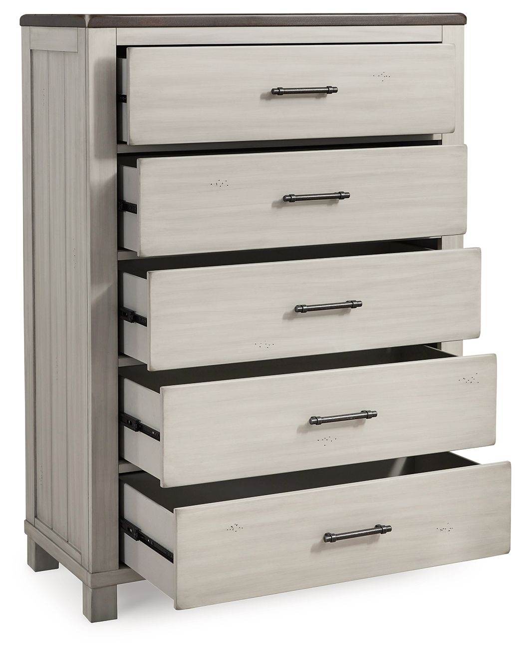 Darborn - Gray / Brown - Five Drawer Chest - Forward Furniture