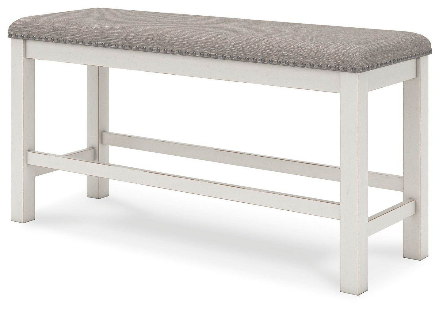Robbinsdale - Antique White - Dbl Counter Height Upholstered Dining Bench - Forward Furniture