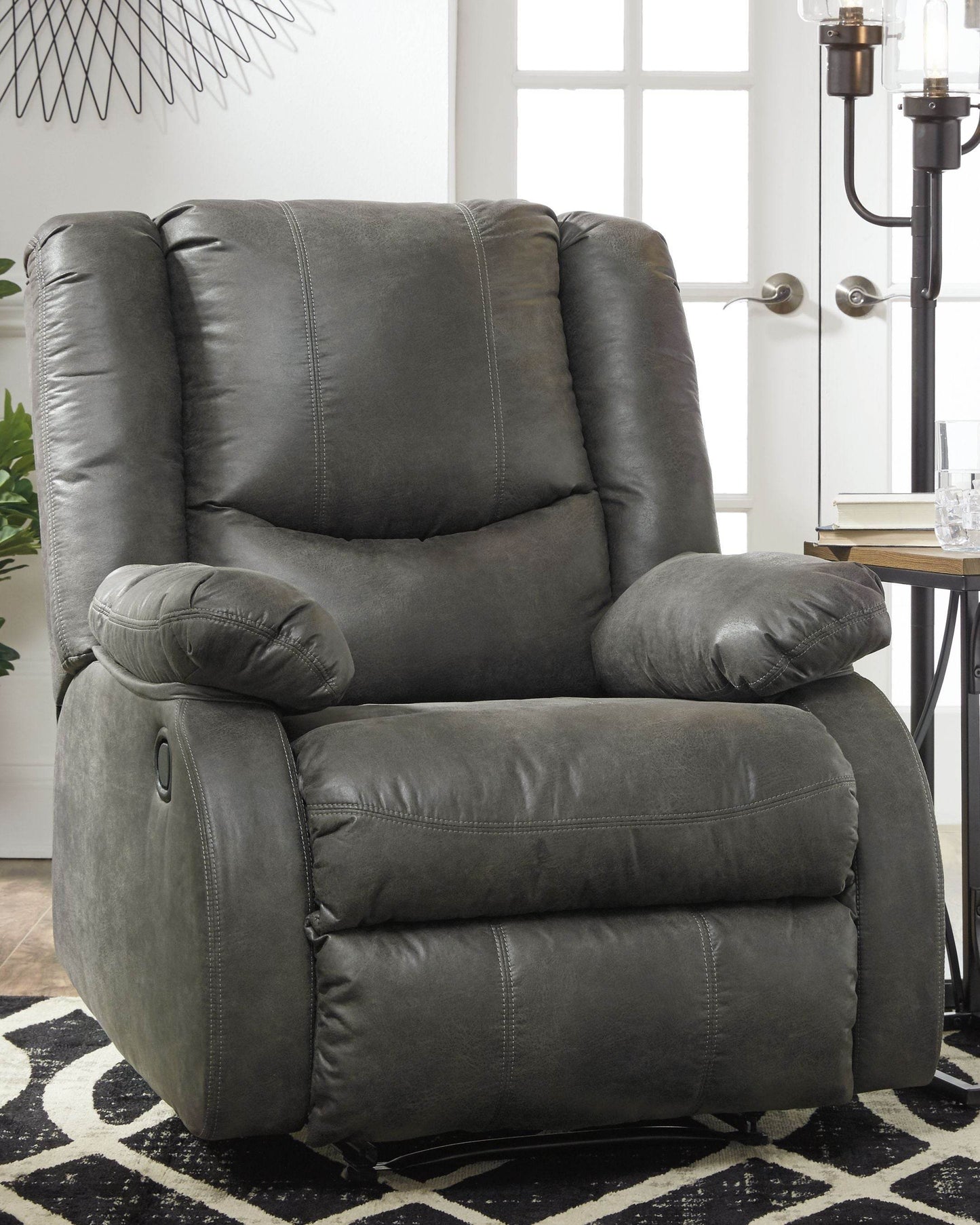 Bladewood - Slate - Zero Wall Recliner - Faux Leather - Forward Furniture